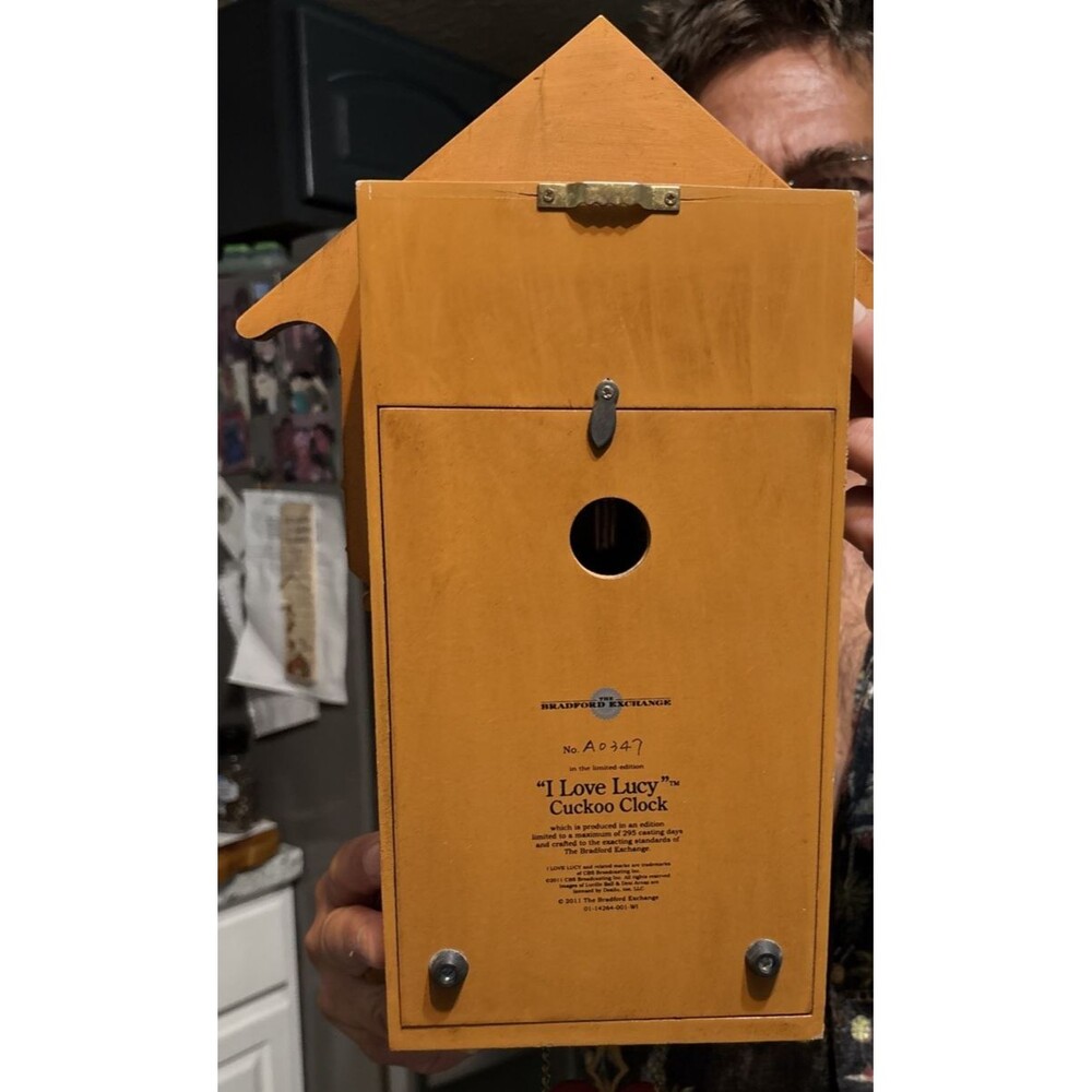 Vtg I Love Lucy Cuckoo Clock 2011 The Bradford Exchange Works Collectors Preown - Picture 8 of 11